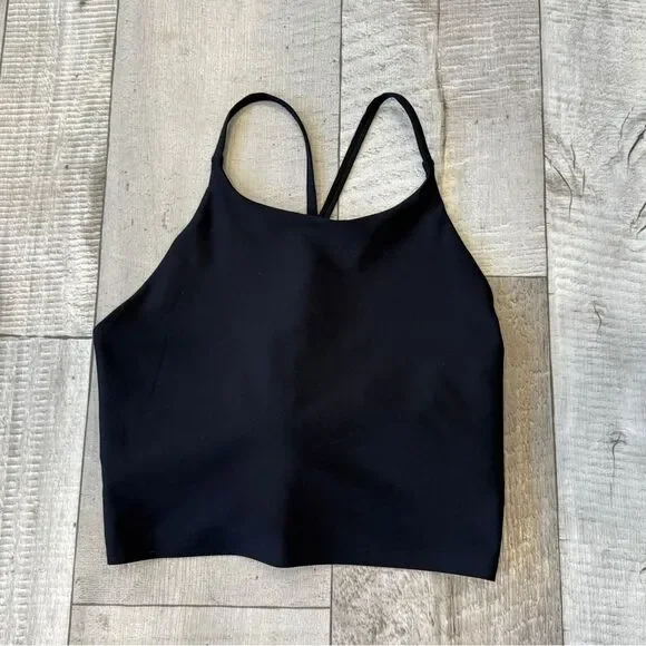 Old Navy Active Powersoft Black Longline Sports Bra - Picture 2 of 5